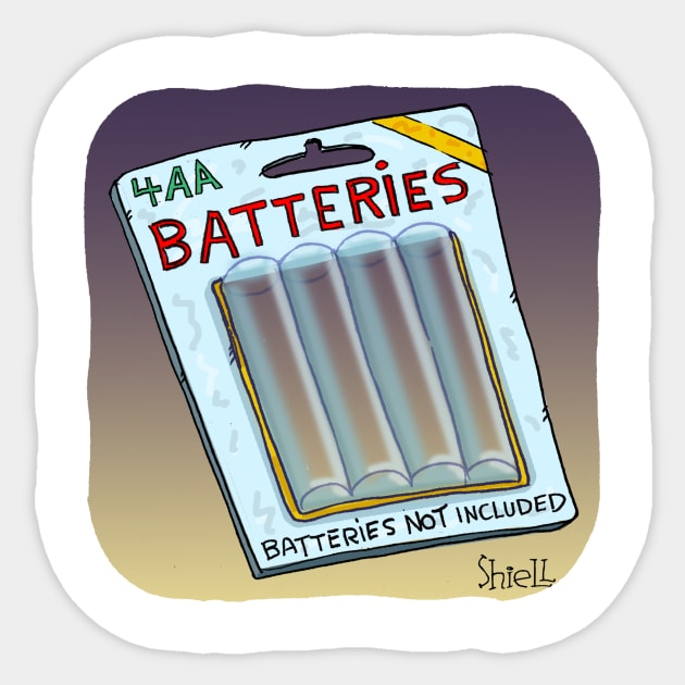 Batteries NOT Included Sticker by macccc8